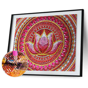 Lotus 40x30cm(canvas) full crystal drill diamond painting