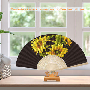 Sunflower - Painting By Numbers Folding Fan