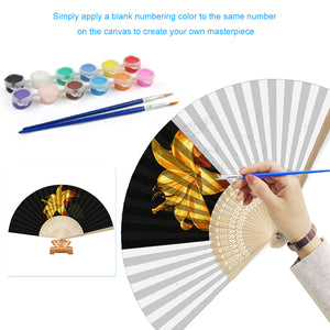 Lily - Painting By Numbers Folding Fan