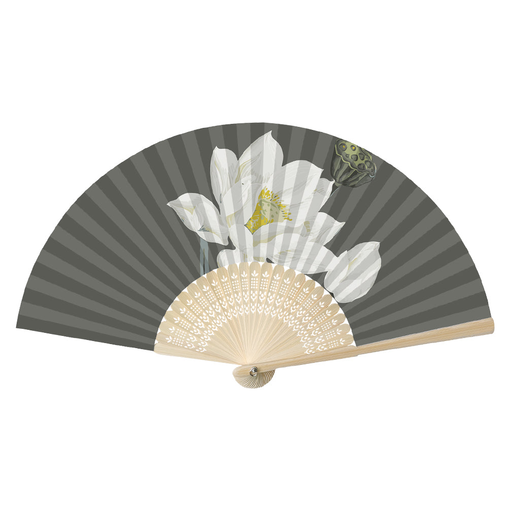 Lotus - Painting By Numbers Folding Fan