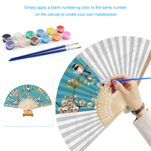 Load image into Gallery viewer, Flowers &amp; Birds - Painting By Numbers Folding Fan
