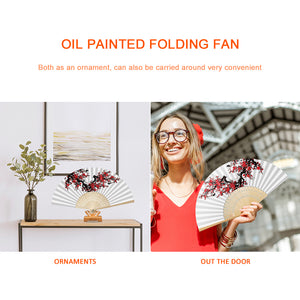 Plum Blossom - Painting By Numbers Folding Fan
