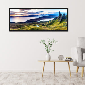 Mountains & Lake 80x30cm(canvas) full round drill diamond painting