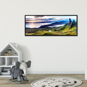 Mountains & Lake 80x30cm(canvas) full round drill diamond painting