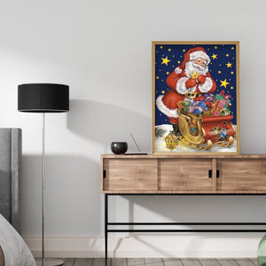 Santa Claus 30x45cm(canvas) full round drill diamond painting