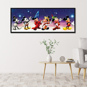Mickey Mouse 80x30cm(canvas) full round drill diamond painting