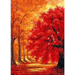 Four Seasons Tree 30x40cm(canvas) full square drill diamond painting