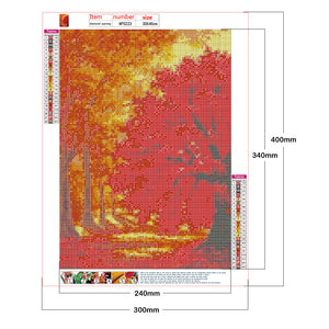 Four Seasons Tree 30x40cm(canvas) full square drill diamond painting