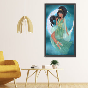 Princess 30x55cm(canvas) full round drill diamond painting