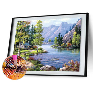 Landscape 40x50cm(canvas) full square drill diamond painting