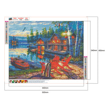 Load image into Gallery viewer, Lakeside Scenery 50x40cm(canvas) full round drill diamond painting

