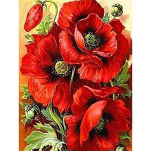 Load image into Gallery viewer, Blooming Red Flowers 30x40cm(canvas) full round drill diamond painting
