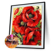 Load image into Gallery viewer, Blooming Red Flowers 30x40cm(canvas) full round drill diamond painting
