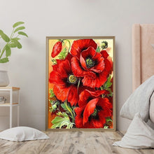 Load image into Gallery viewer, Blooming Red Flowers 30x40cm(canvas) full round drill diamond painting
