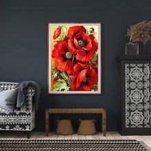 Load image into Gallery viewer, Blooming Red Flowers 30x40cm(canvas) full round drill diamond painting
