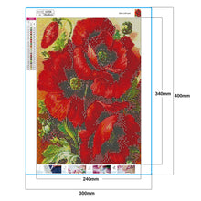 Load image into Gallery viewer, Blooming Red Flowers 30x40cm(canvas) full round drill diamond painting
