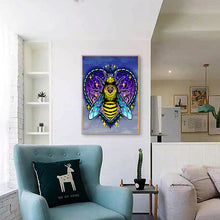 Load image into Gallery viewer, Caring Bee 30x40cm(canvas) full round drill diamond painting
