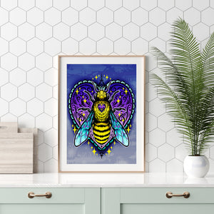 Caring Bee 30x40cm(canvas) full round drill diamond painting