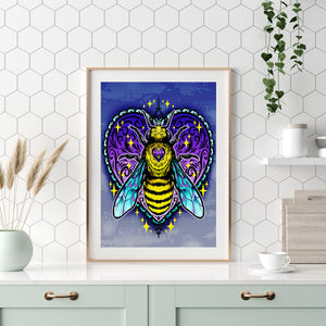 Caring Bee 30x40cm(canvas) full round drill diamond painting