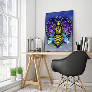 Caring Bee 30x40cm(canvas) full round drill diamond painting