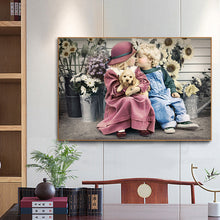 Load image into Gallery viewer, Little Boy &amp; Girl &amp; Dog 40x50cm(canvas) full square drill diamond painting
