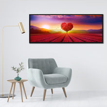 Load image into Gallery viewer, Red Love Tree 80x30cm(canvas) full round drill diamond painting
