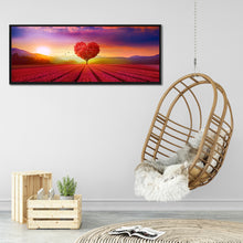 Load image into Gallery viewer, Red Love Tree 80x30cm(canvas) full round drill diamond painting
