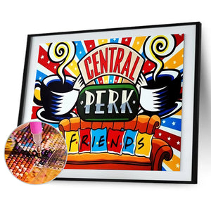 Central & Perk & Friends 40x30cm(canvas) full round drill diamond painting