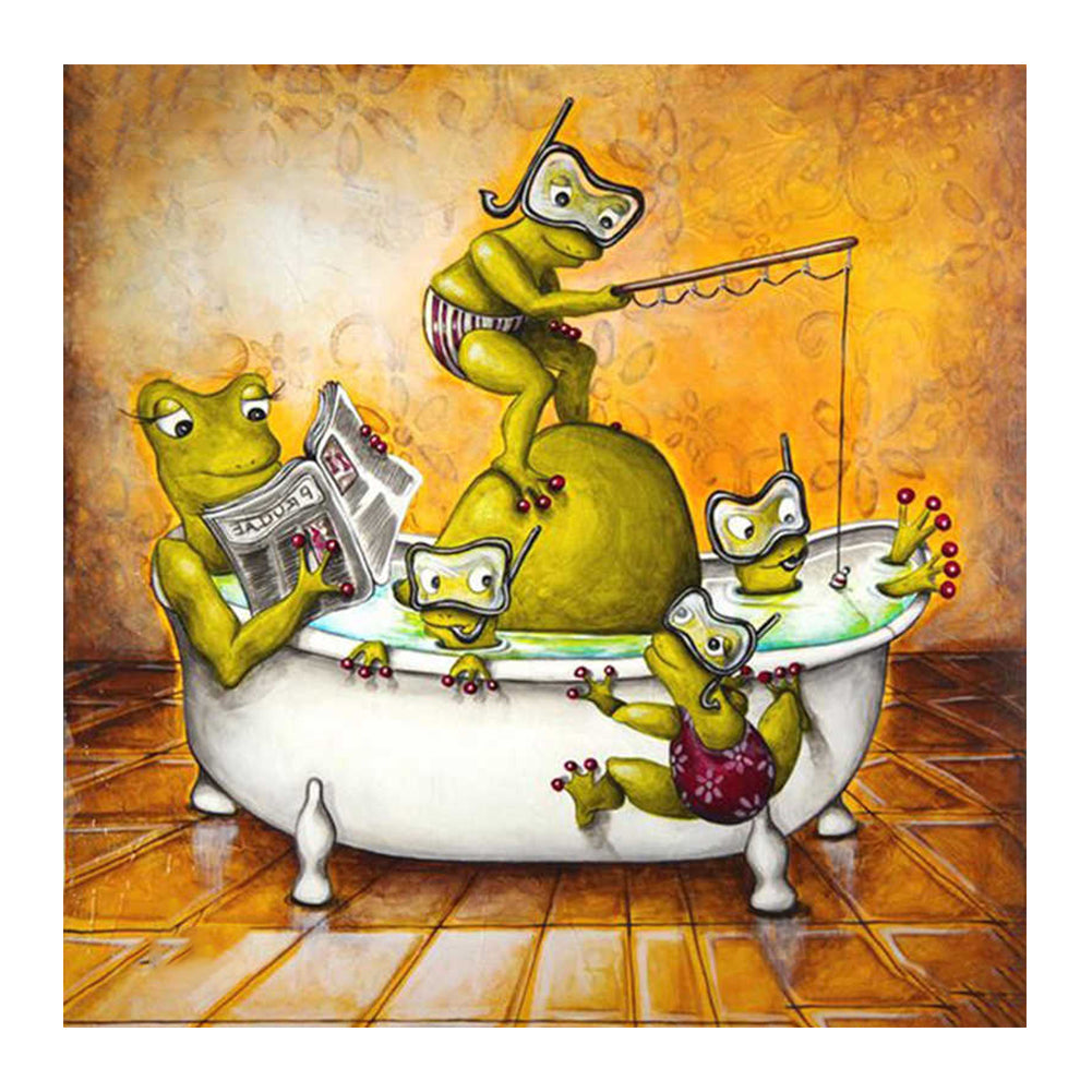 Funny Frog 40x40cm(canvas) full square drill diamond painting