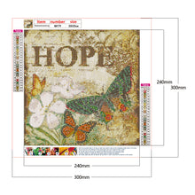 Load image into Gallery viewer, Butterfly &amp; Hope 30x30cm(canvas) full round drill diamond painting
