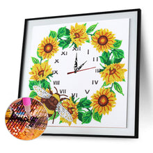 Load image into Gallery viewer, 5D Flower Diamond Clock DIY Special-shaped Partial Crystal Drill (DZ654)
