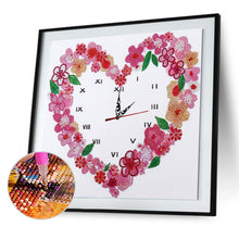 Load image into Gallery viewer, 5D Flower Diamond Clock DIY Special-shaped Partial Crystal Drill (DZ656)
