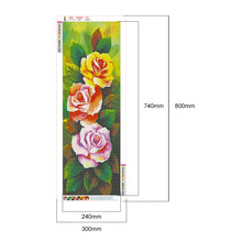 Load image into Gallery viewer, Flower 30x80cm(canvas) full round drill diamond painting
