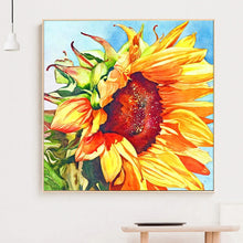 Load image into Gallery viewer, Large Sunflower 40x40cm(canvas) full round drill diamond painting
