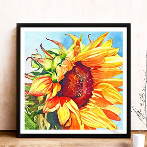 Large Sunflower 40x40cm(canvas) full round drill diamond painting