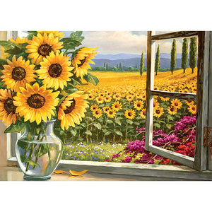 Sunflower 40x30cm(canvas) full round drill diamond painting