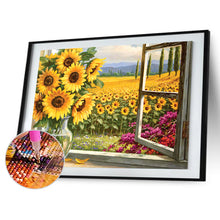 Load image into Gallery viewer, Sunflower 40x30cm(canvas) full round drill diamond painting
