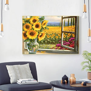 Sunflower 40x30cm(canvas) full round drill diamond painting