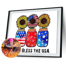 Load image into Gallery viewer, Bottle Flag Sunflower 40x30cm(canvas) full round drill diamond painting
