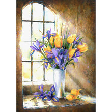 Load image into Gallery viewer, Tulips By The Window 30x40cm(canvas) full round drill diamond painting
