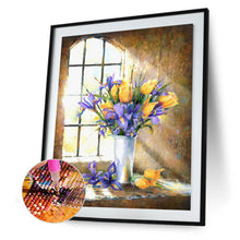 Load image into Gallery viewer, Tulips By The Window 30x40cm(canvas) full round drill diamond painting
