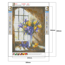 Load image into Gallery viewer, Tulips By The Window 30x40cm(canvas) full round drill diamond painting
