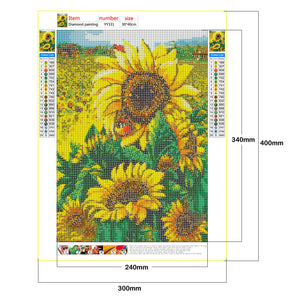 Sunflower Field 30x40cm(canvas) full round drill diamond painting