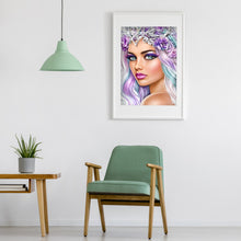 Load image into Gallery viewer, Purple Beauty 40x50cm(canvas) full round drill diamond painting
