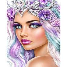 Load image into Gallery viewer, Purple Beauty 40x50cm(canvas) full round drill diamond painting
