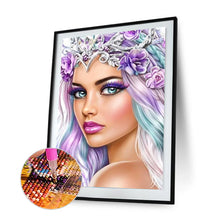 Load image into Gallery viewer, Purple Beauty 40x50cm(canvas) full round drill diamond painting
