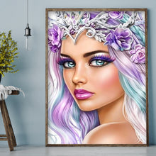 Load image into Gallery viewer, Purple Beauty 40x50cm(canvas) full round drill diamond painting
