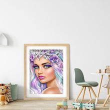 Load image into Gallery viewer, Purple Beauty 40x50cm(canvas) full round drill diamond painting
