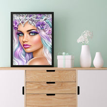 Load image into Gallery viewer, Purple Beauty 40x50cm(canvas) full round drill diamond painting
