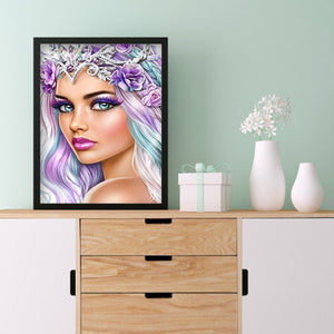 Purple Beauty 40x50cm(canvas) full round drill diamond painting